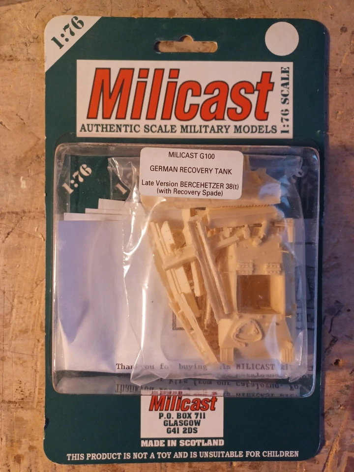 MILICAST G100 - Bergepanzer Hetzer late version  - resin kit  1:76 - Immagine 1 di 1