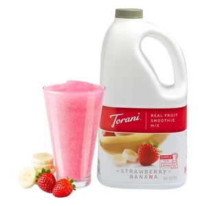 Torani 64 fl. oz. Strawberry Banana Fruit Smoothie Mix - Picture 1 of 3