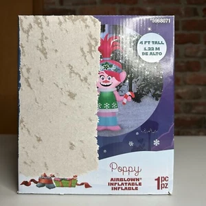 Mohn Trolle aufblasbar 4ft Gemmy Zuckerstange Weihnachten LED Licht Hof Dekor Neu - Bild 1 von 6
