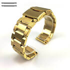Gold Tone Metal Replacement Band Strap Fits Nixon Watch Double Lock Clasp #5000G
