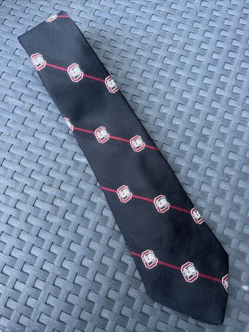 USC University of South Carolina VINTAGE Gamecocks Necktie Logo Black 58” Cover