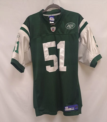 MEN'S REEBOK - VILMA No 51 NEW YORK JETS GREEN AUTHENTIC JERSEY | SIZE 50 Cover