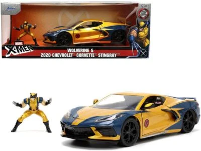 1:24 Wolverine w/2020 Chevrolet Corvette C8 Stingray -- Marvel X-Men JADA - Image 1 of 2