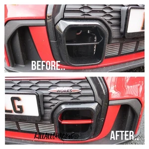 LCI2 F56 JCW Pro Bremsleitung Fin Covers Gloss Red John Cooper Works F55 F57 2021+ - Bild 1 von 1