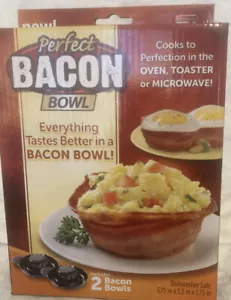 Perfect Bacon Bowl, 2 Pc “As Seen On TV” Kitchen Gadget Cooker - Picture 1 of 4