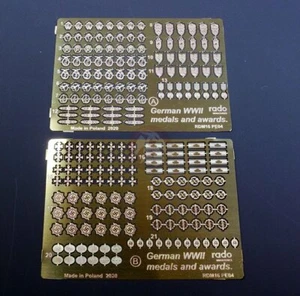 Rado 1/16 120mm German Medals & Military Awards Set WWII [Photo-etch] RDM16PE04 - Picture 1 of 1