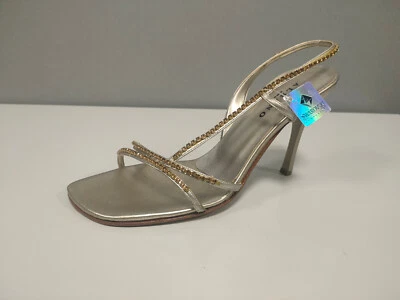 Sandali Scarpe Lusso 40 Donna Albano Swarowski Argento Valore 149 Euro Decolte - Imagen 1 de 4