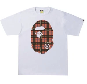 BAPE A Bathing Ape Red Plaid Big Head T- Shirt XL New Unopened - Picture 1 of 5