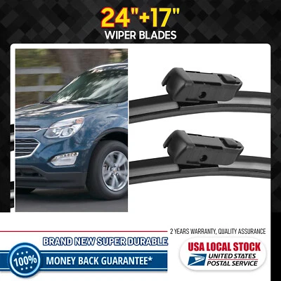 For Chevrolet Equinox 2016-2010 24"+17" Premium Beam Wiper Blades (Set of 2) - Image 1 of 4