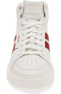Zapatillas deportivas BALLY Myles de cuero de caña alta blancas EE. UU. 11,5 GL23094 Foto 1 de 4