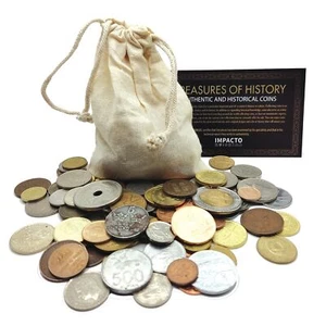 Three-Century-Old "Pound" Coins from 5 continents- Original and Authentic World - Picture 1 of 6