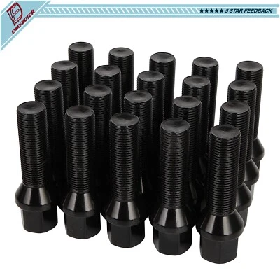 20 tuercas negras 14x1,25 overtall 64 mm para BMW 330i 230i 430i 530i M3 M4 X5 X6 Foto 1 de 4