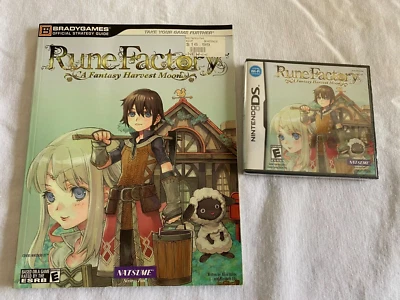 RUNE FACTORY: A FANTASY HARVEST MOON (NINTENDO DS, 2007) & STRATEGY GUIDE - NEW - Image 1 of 4