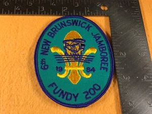 E2-81 BOY SCOUT OF AMERICA PATCH - 1984 6th NEW BRUNSWICK JAMBOREE FUNDY 200 - Bild 1 von 2