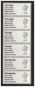 Post & Go 85th Scottish Congress 2014 B4GB14 MA13 collectors set of 6. MNH. - Picture 1 of 1