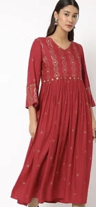 excellent rayon/cotton material Kurti indian/pakistani regular wear A-line Kurti - Picture 1 of 3