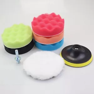 Kit 8 pezzi 4 pollici tamponi spugna lucidatura ceretta lucidatura schiuma per lucidatrice auto dr - Foto 1 di 8