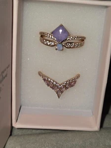 Bomb Party Reign Ring Royalty abound w/ rose gold and array of purple stones - Picture 1 of 6