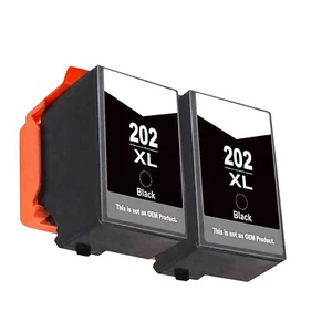 Schwarze Tintenpatronen kompatibel mit 202XL Epson XP-6000, 6005, 6100, 6105 - 2er Pack - Bild 1 von 2