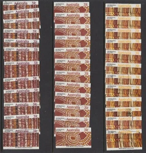 1987 37c Aboriginal Crafts Australia 3 Varieties x 12 Total 36 Used Stamps - Picture 1 of 1
