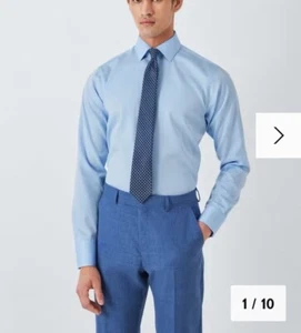 men's new slim fit light blue shirt from John Lewis. Size 16.5” Collar. RRP£40 - Picture 1 of 10