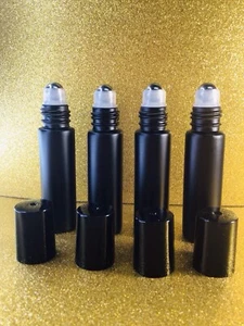 Black Bottles, 10ml., Steel Roller, Best Selling Cologne Oils, BUY 3, GET 1 FREE - Picture 1 of 9