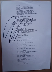 ORIGINAL AUTOGRAPHED MAYFLIES SCRIPT PAGE TONY CURRAN Tully - Picture 1 of 1