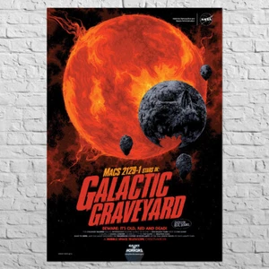Póster Cementerio Galáctico NASA | 24x35" Tamaño Grande A1 | Espacio, ciencia, planetas - Imagen 1 de 4