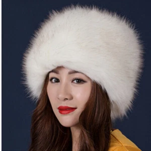 Kunstfell Russische Kosaken Mütze Winter Warm Mütze Mode Damen Frauen Glamourös - Bild 1 von 7