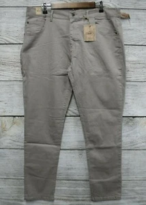 Pantalone 1738 Dynasty uomo taglia 36X32 beige slim fit twill elasticizzato nuovo - Foto 1 di 5