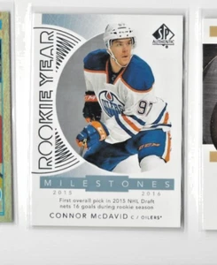 2017-18 SP Authentic Rookie Year Milestones #RYMCM Connor McDavid - Picture 1 of 1