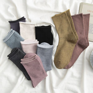Solid Breathable Elasticity Women's Socks Candy Color Middle Tube Piles Socks