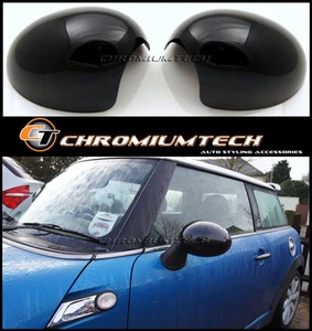 BLACK Mirror Cap Cover for GEN2 MINI R55 R56 R57 R58 R59 w/Manual Fold Mirrors - Picture 1 of 5