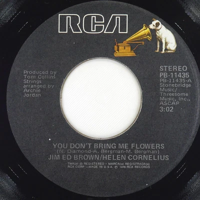 JIM ED BROWN / HELEN CORNELIUS You Don'T Bring Me Flowers RCA PB-11435 VG+ 45 7" Foto 1 de 4