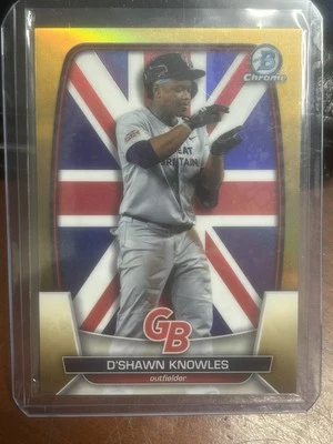 2023 Bowman Chrome World Baseball Classic Gold Refractor D’Shawn Knowles /50 - Image 1 of 2