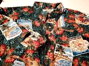 REYN SPOONER Men's HALF BUTTON Cotton/Poly XL LIMITED ISSUE, MELE KALIKIMAKA - Picture 1 of 4
