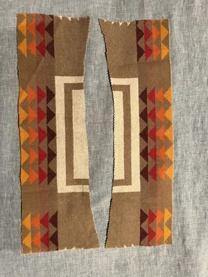 Pendleton Wool Remnant , 2 Pieces Med Weight, Reversible 18” X 5” - Image 1 of 4