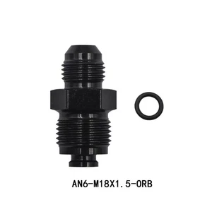 Aluminum Survival AN6-M16X1.5-ORB AN6-M18X1.5-ORB Male Flare Straight Adapter - Picture 1 of 17