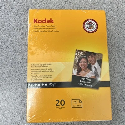 Kodak Photo Paper 5x7 Ultra Premium Unopened 20 sheets High Gloss Professional - Image 1 of 4