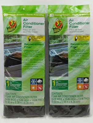 2 Replacement A/C Filter Reusable Cut To Size 24" x 15" x 1/4" Air Conditioner   - Image 1 of 4
