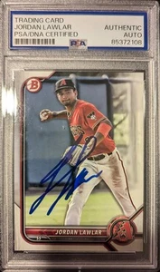 Jordan Lawlar Signed 2022 Bowman Trading Card Auto PSA/DNA DBacks - Picture 1 of 1
