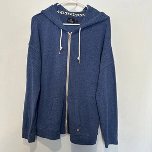 Volcom Boys Hoodie Jacket Size Large (10) Blue Full Zip Pockets Hooded - Picture 1 of 6