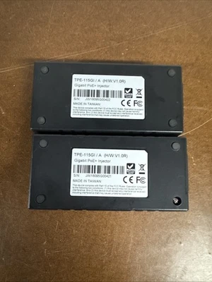 2 TRENDnet TPE-115GI Gigabit PoE+ Injector 30W Power over Ethernet Adapter - Image 1 of 3