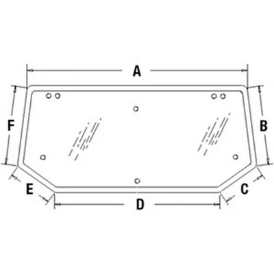 Ventana trasera superior de vidrio para Ford/New Holland reemplaza 82014988 Foto 1 de 4