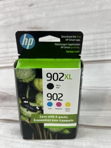 HP 902XL Schwarz & 902 Farbe Tintenpatronen - 4er Pack - Original Original Neu 05/25 - Bild 1 von 5
