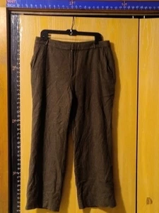 Vintage Lauren Ralph Lauren 100 % Wolle Damen Anzughose Salbei Fischgrätmuster Größe 14 - Bild 1 von 4