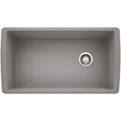 Blanco 441770 Diamond Silgranit Super Single Bowl Undermount: Metallic Gray - Image 1 of 2