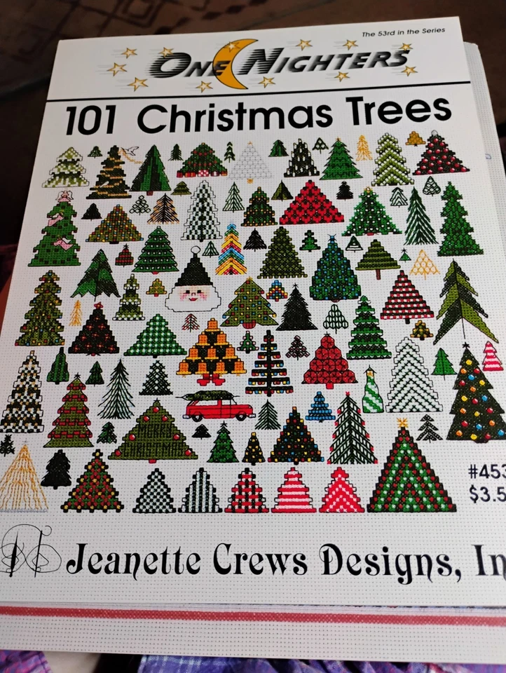 101 Christmas Trees One Nighters Vol 53 Cross Stitch Pattern Booklet VTG - Image 1 of 1