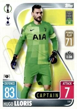 Hugo Lloris 2021-22 Topps Match Attax Europa League - #119 - Tottenham Hotspur - Image 1 of 2