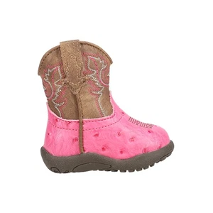 Roper Cowbaby Annabelle Round Toe Cowboy Infant Girls Brown, Pink Casual Boots - Picture 1 of 5